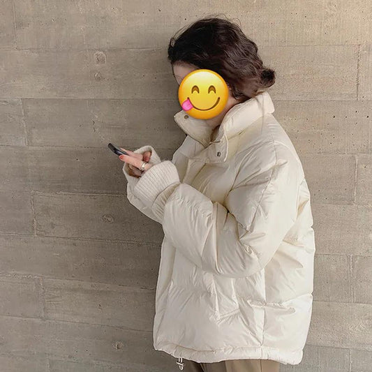 Short Down Down Padded Jacket Women Loose Padded Jacket Winter Student Padded Jacket Tide