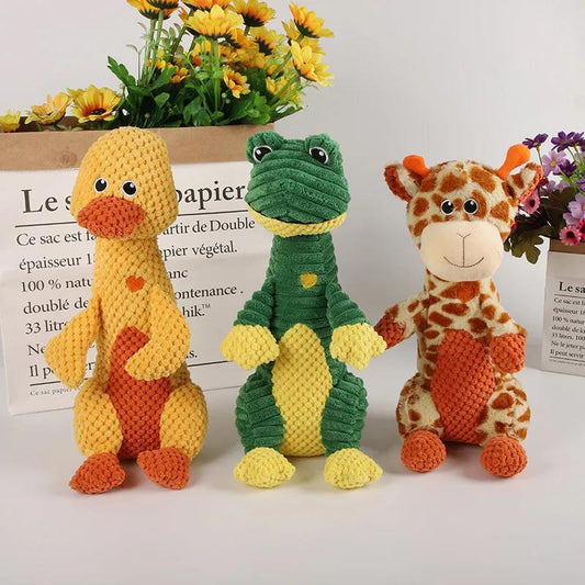 Pet Toy Deer Duck Frog Cute Bite Resistant BB Toy Toy Dog Molar Puppies Medium and Large Dog Supplies Play Fun Chewing Toy Dog Cats Grind Teeth Toy