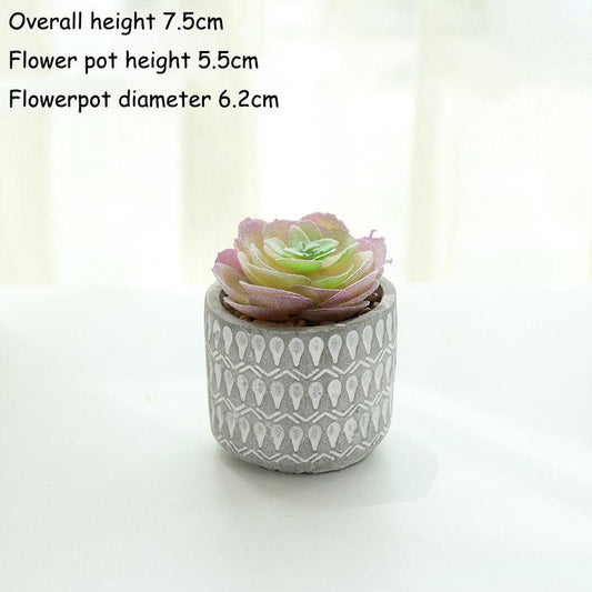 Artificial Flower Simulation Succulent Plant Potted Mini Green Plant Simulation Plant Small Flower Bonsai Desktop Restaurant Simulation Flower