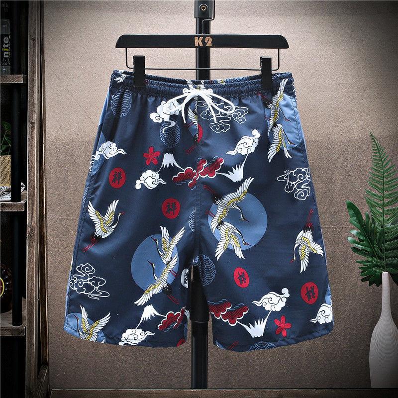 Beach Shorts Men's Swimming Shorts Quick-drying Shorts Can Be Launched Into The Water Couple Loose Style Spring Beach Men's Five-point Anti-awkward