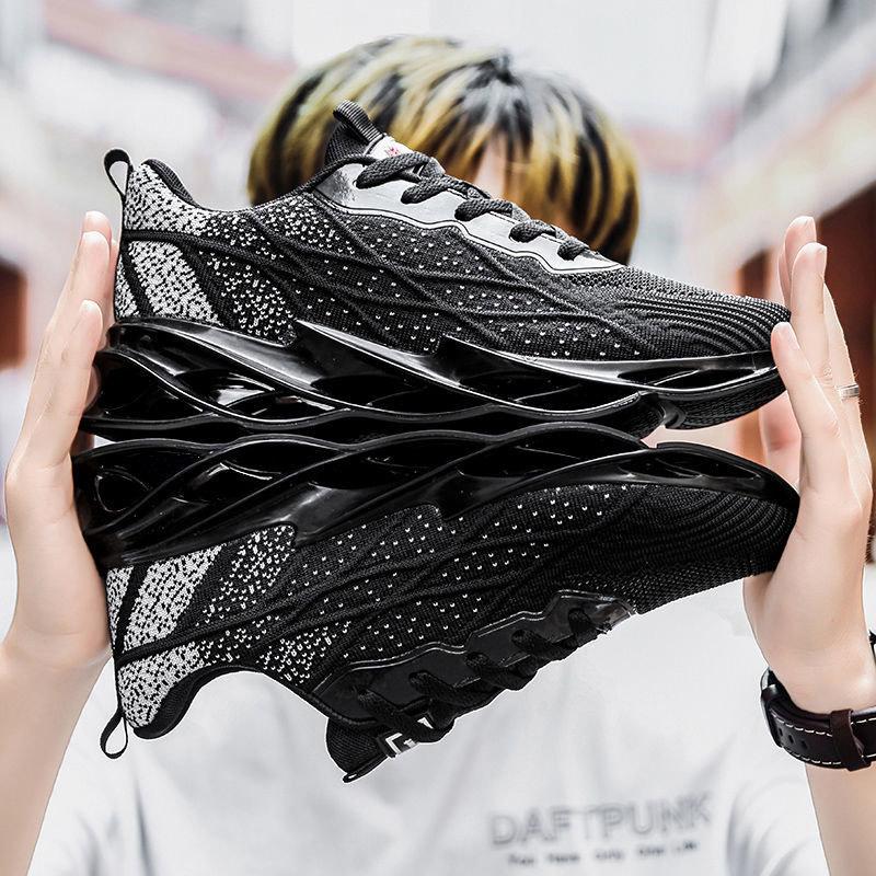 Men's Shoes Spring and Autumn Breathable Deodorant Leisure Sports Shoes Ultra-light Running Shoes Trend All-match Flying Woven Men's Shoes