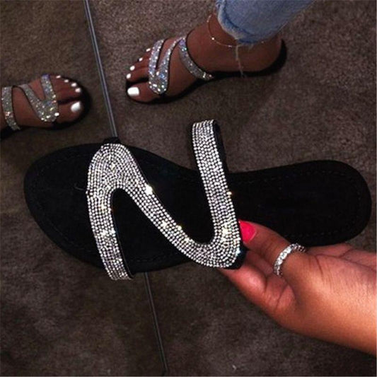 Women Summer Flat Bling Slippers Transparent Soft Jelly Shoes Female Flip Flops Sandals Outdoor Beach Ladies Slides Plus Size
