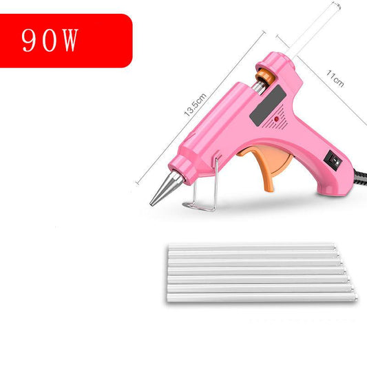 Electric-hot Melt Glue Gun with 7*100MM Glue Sticks 90W Industrial Mini Guns Thermo Electric Heat Temperature ToolA