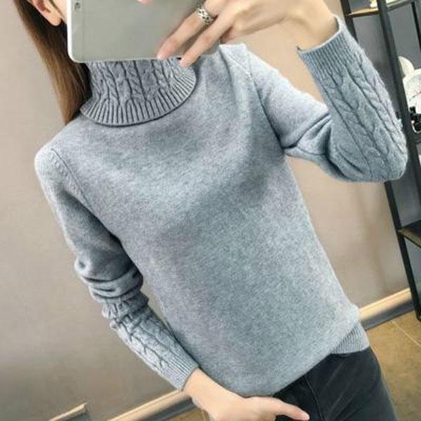 Joker High Collar Sweater Women Thick Warm Sweater Slim Slimming Trend Autumn and Winter Sweater