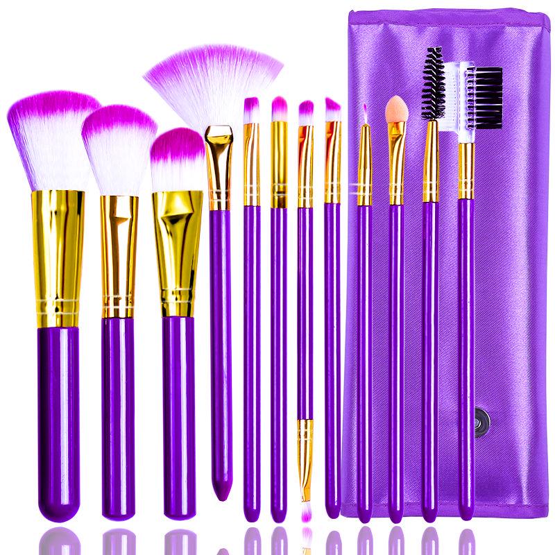 Soft Synthetic Brushes Fan Flat Brush Set for Women Eyeshadow Facial Make Up