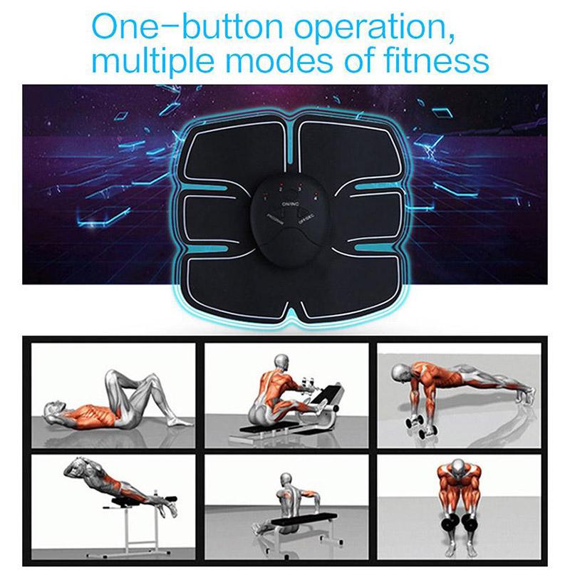 Home Body Shaping Sticker Eight-pack Abdominal Muscle Training Muscle Artifact Vibration Massage Sticker Student Fitness Home Exercise USB Charging