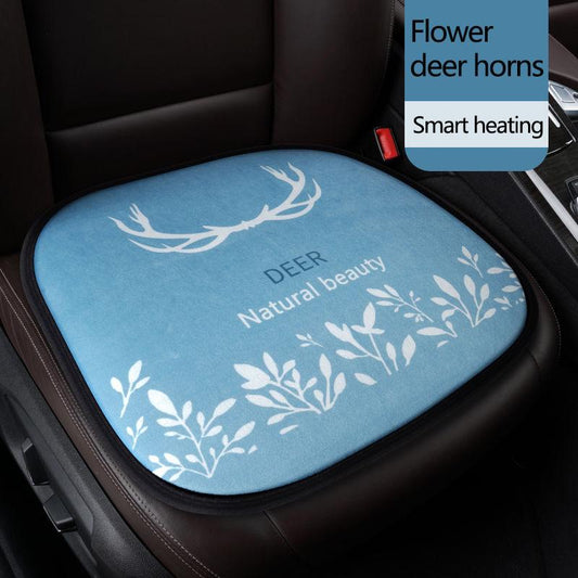 Cartoon Printing Car Electric Heating Seat Cushion Household Seat Heater Heating Pad USB Head