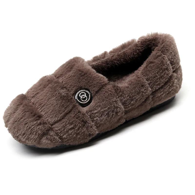 Women's Shoes Cotton Shoes Soft Bottom Non-slip Plus Velvet Thick Korean Version All-match Warmth Casual Plush Shoes