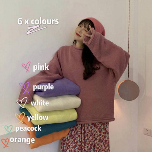 Winter solid color curly half turtleneck pullover long sleeve sweater women trend