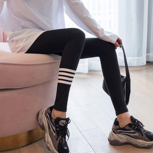 Leggings Women's Outer Wear Trousers Winter Plus Velvet Thickening Black Gray Large Size High Waist Pants