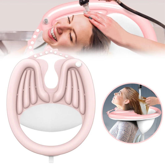 Inflatable Hair Washing Basin Portable PVC Foldable Shampoo Basin for Pregnant Women Elderly Patient Can Quickly Inflated Deflated