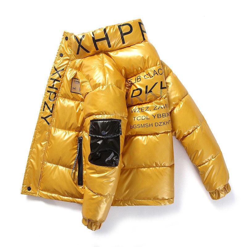 Men Winter Jacket Thick Warm Cotton Padded Coat Patchwork Hooded Parka