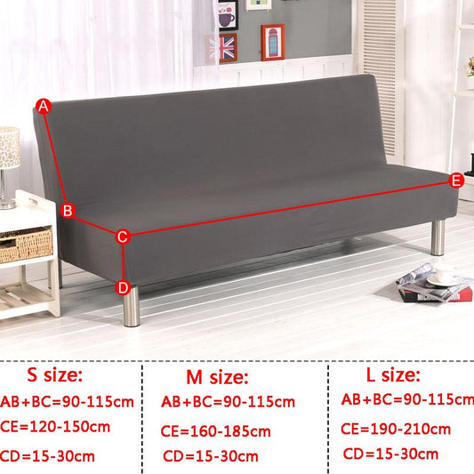 Magic Sofa Cover Without Armrest Folding Sofa Bed Cover Elastic Furniture Protector Slipcover Couch Cover Armless Sofa Covers for Living Room