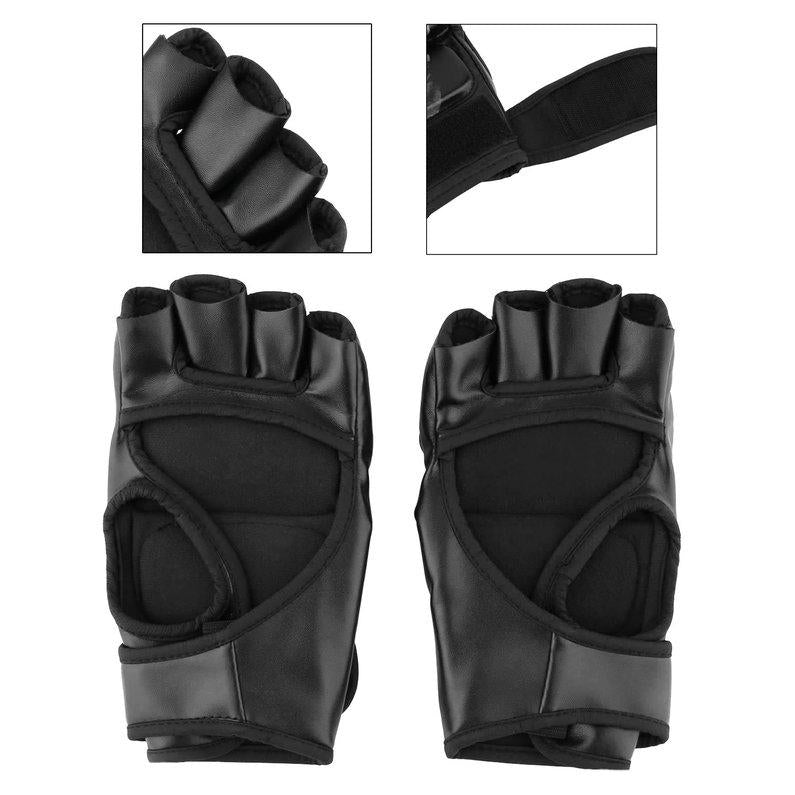Cimva MMA UFC Sparring Grappling Fight Boxing Punch Ultimate Mitts Leather Gloves JU