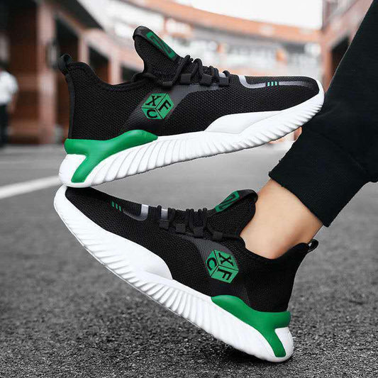 Men's Low-top Casual Fly Woven Mesh Shoes Flying Woven Breathable Soft Sole Sneakers Men's Lightweight Cheap Running Shoes