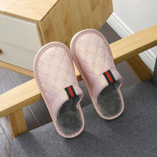 Indoor Non-slip and Dirt-resistant Cotton Slippers To Keep Warm Autumn and Winter Flat Shoes Fashion Casual