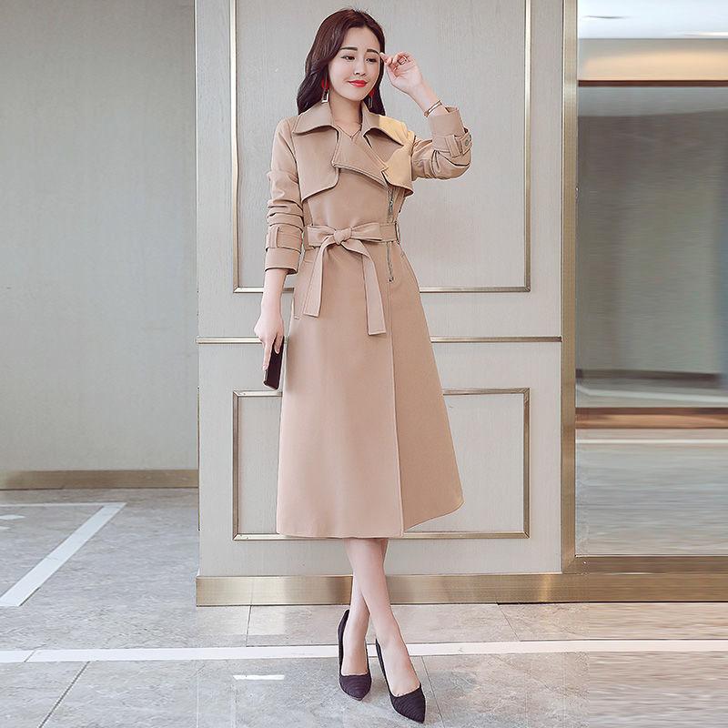 Fashion Sexy Slim Quality Wool Windbreaker Winter Waist Mid-length Thickened Female Plus Size Jacket