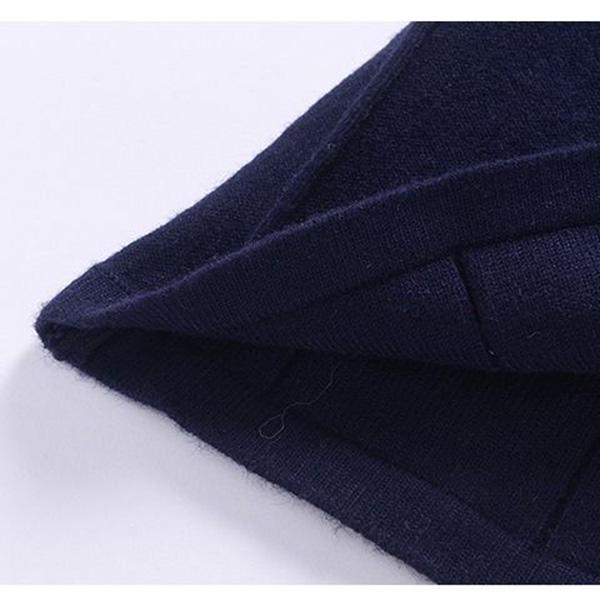 Autumn/winter Knitted Fashion Jacket Mid-length Casual Long-sleeved Sweater Half Turtleneck Solid Color Coat