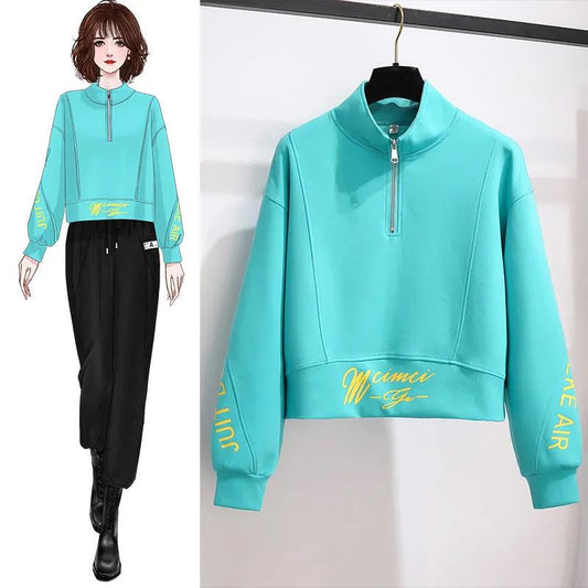 Vintage Solid Girl's Pullover Autumn Thick Warm Long Sleeve Hoodies Plus Size Loose Women Sweatshirts