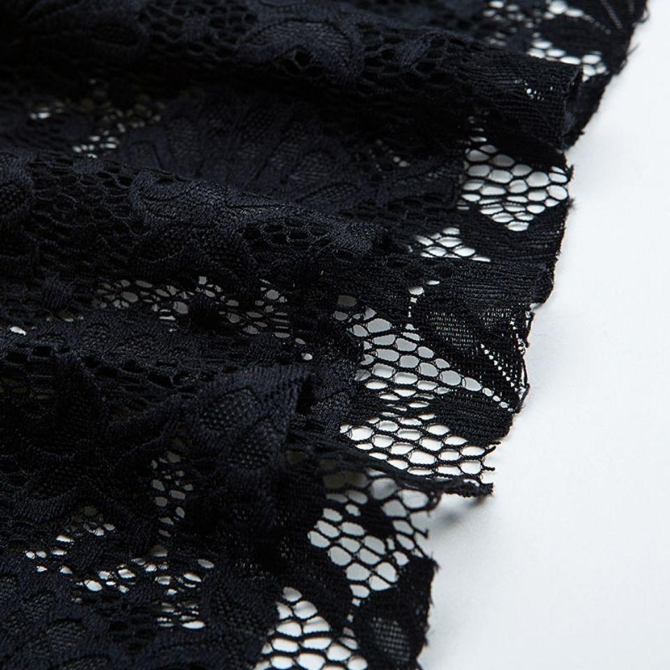 Autumn and Winter Pure Color Simple Dress Lace Mid-length Over-the-knee Base Skirt Fashionable Knitted Women Sweater Dress