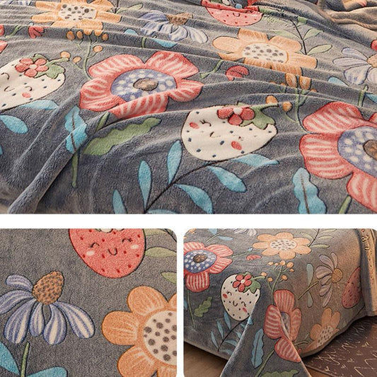 Coral Blanket Flannel Blanket Cover Blanket Double Winter Plus Fleece Sheet One-piece Air Conditioner Quilt Winter