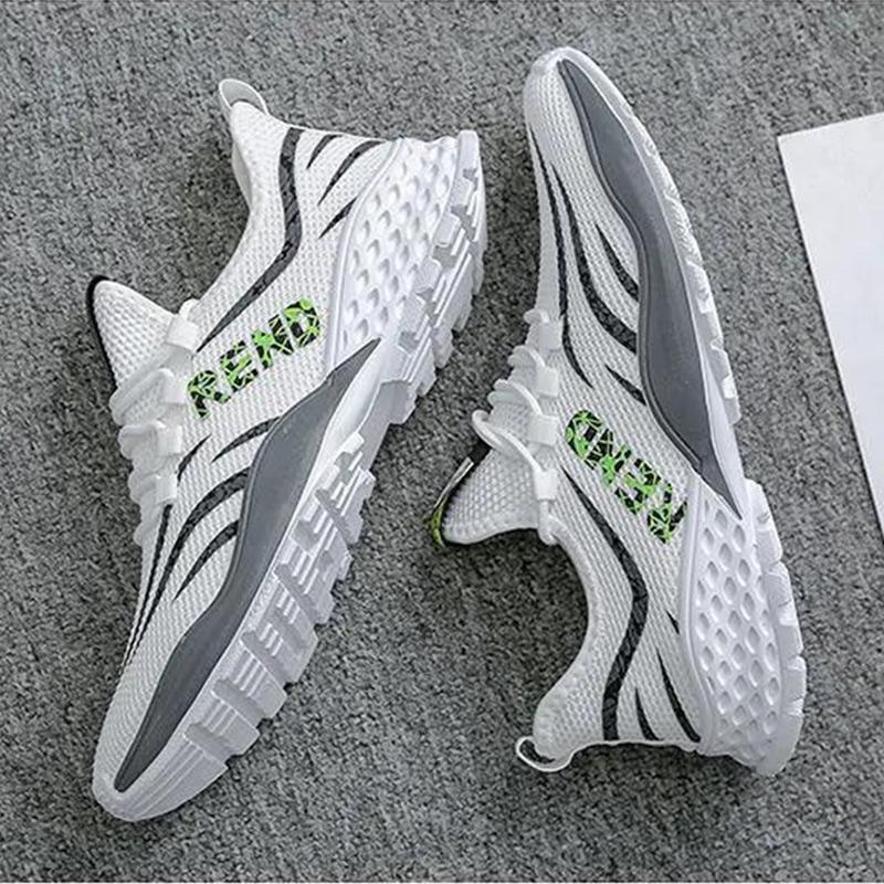 Men's Fashion Trend All-match Mesh Shoes Plus Velvet Sneakers Student Casual Warm Running Shoes