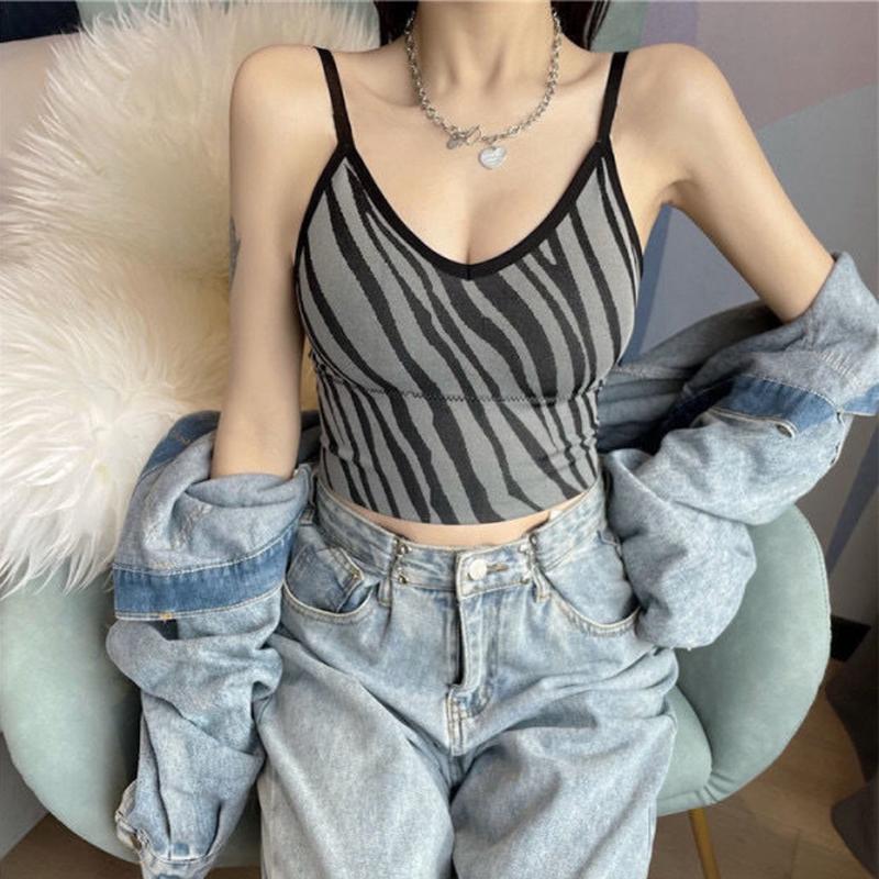 Zebra Pattern Wrap Chest Removable Latex Chest Pad Big U Beauty Back Underwear Tube Top Sports Vest Push Up Bra Top Lingerie Yoga Crop Tops for Women