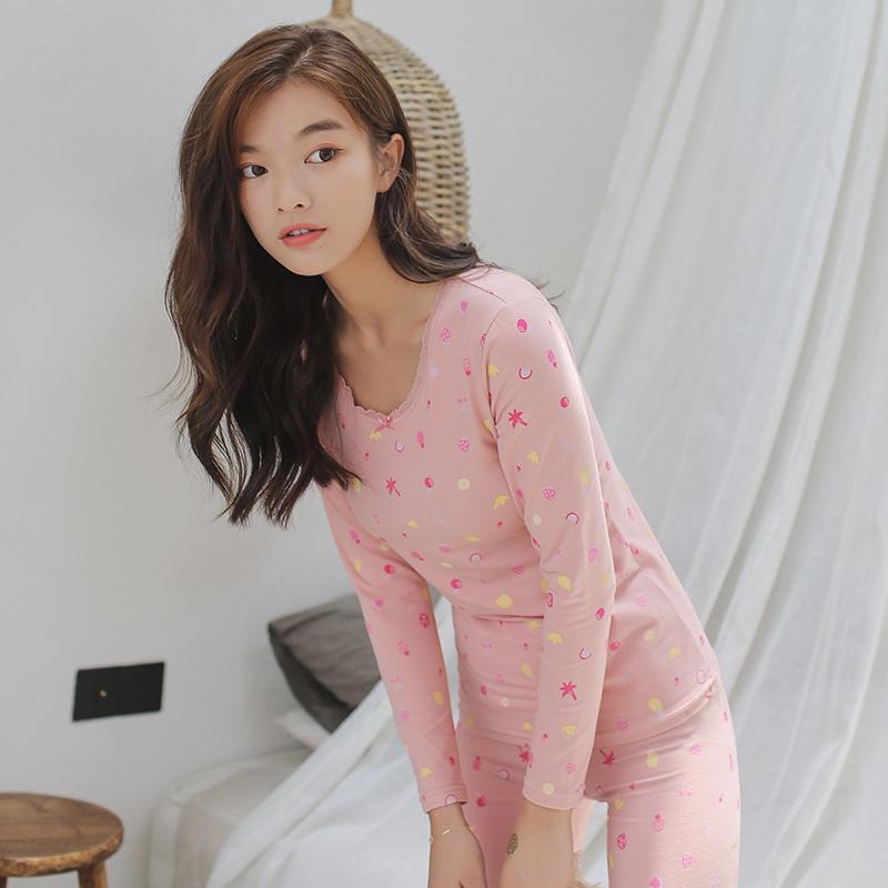 Women's Soft Polyamide Thermal Long Sleeve Underwear Set for Ladies