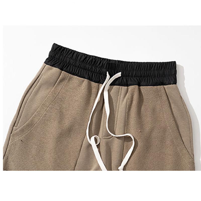 Street Trend Hip-hop Loose Shorts Gray Men's and Women's Summer Cotton High Street Knitted Five-point Pants Shorts