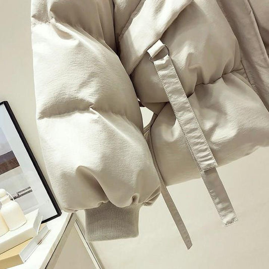 Women's Winter Clothing Solid Color Cotton Parkas Female Outwear Autumn Oversized Coats Puffer Jacket Wadded Jacket