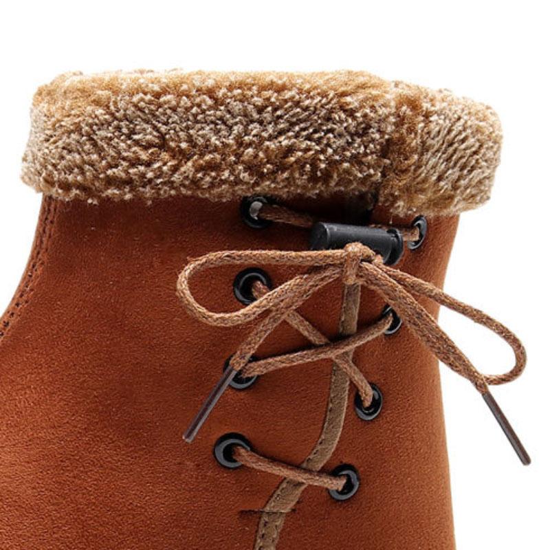 Plus Velvet Warm Women's Cotton Shoes Wear-resistant Non-slip Thick Cotton Shoes Anti-skiing Boots All-match