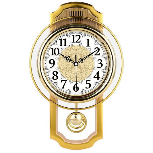 European Style Retro Swing Wall Clock Living Room Simple Fashion Wall Watch Bedroom Silent Quartz Clock Modern Clock
