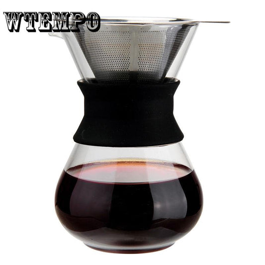 Drip Coffee Maker 400ml High Borosilicate Glass Pour-over Manual High Temperature Resistant