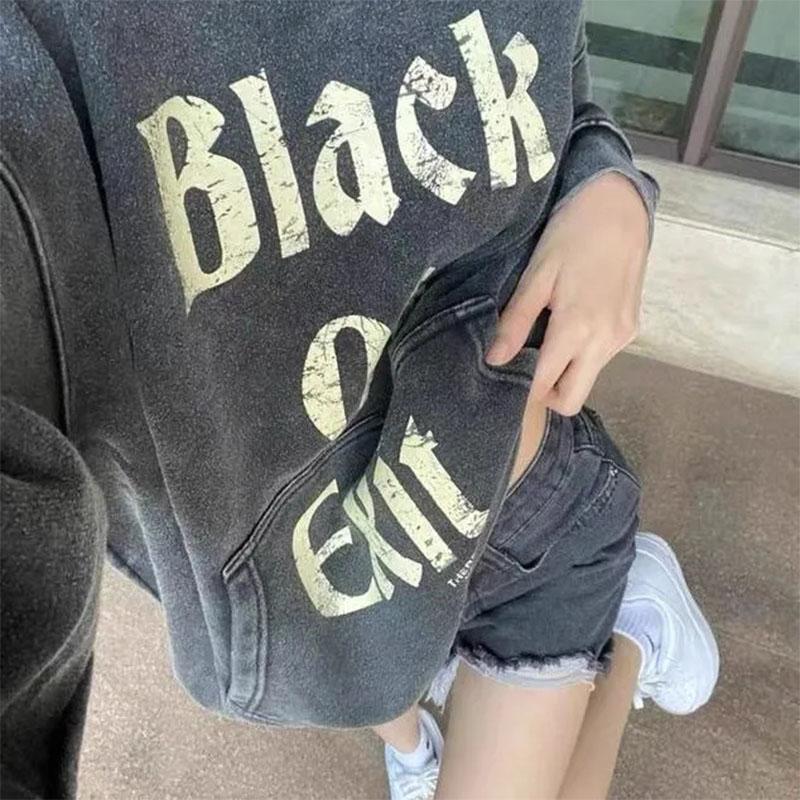 High Street Old Retro Hoodie Men and Women Original Heavy Industry Vintage Casual Washed Couple Sweater Loose Big Pocket Pullover Sweater