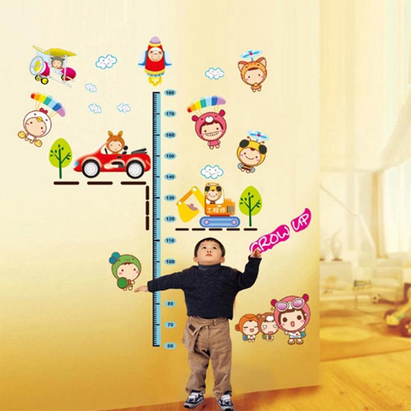 Children 'S Room Wall Decoration Cartoon Wall Stickers Wall Painting Stickers Height Stickers