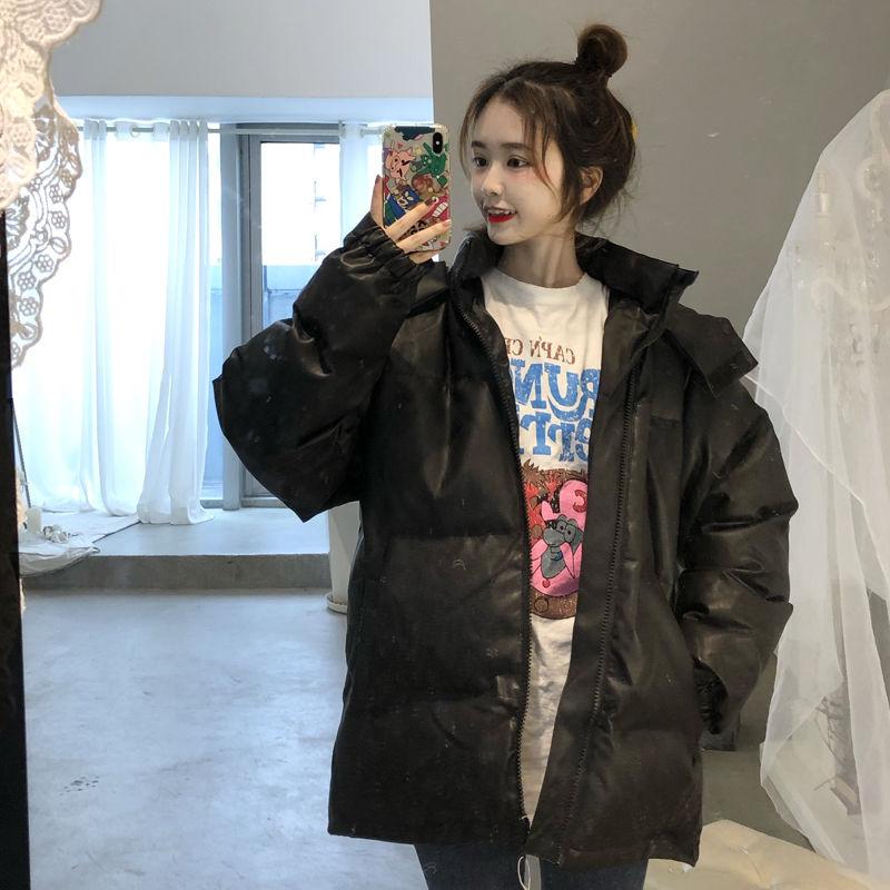 Winter Women's Mid-length Hooded Hand Stuffed Cotton Thick Warm Jacket Women Korean Loose Cotton Coat