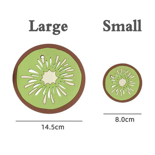 6pcs Cartoon Fruit Cute Table Mat Silicone Mat Non-slip Anti-scalding Coaster