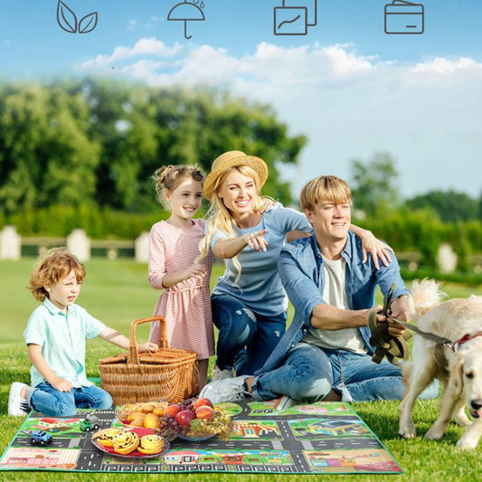 Highway Road Parking Map Play House Game Baby Crawling Mat Children's Urban Traffic Scene Map