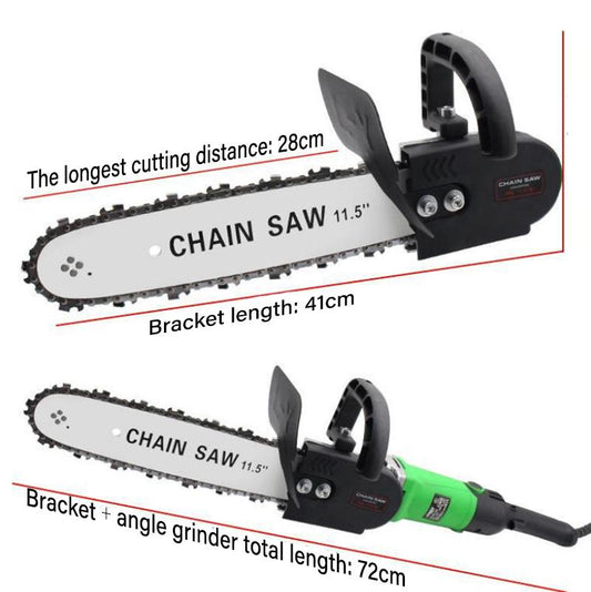 4m Wire Length Electric Chain Saw Luxury Suit 11.5 Inch Chain Saw Plus 980W Angle Grinder Garden Tools Logging Tools