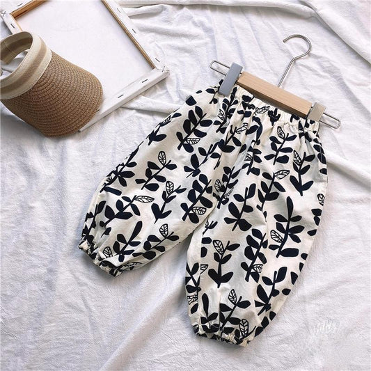 Children's Pants Summer Casual Boys' and Girls' Anti Mosquito Pants Knickerbockers Thin Breathable Leggings
