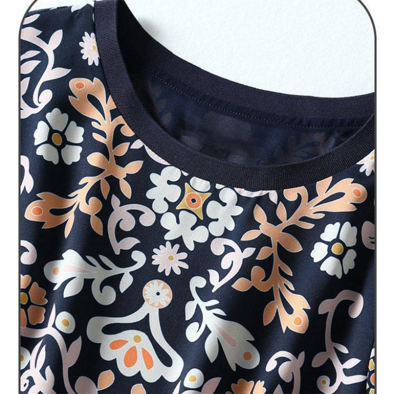 Dresses Long Section Flesh-covering Women's Temperament Printing High Waist Slim Plus Size Skirt