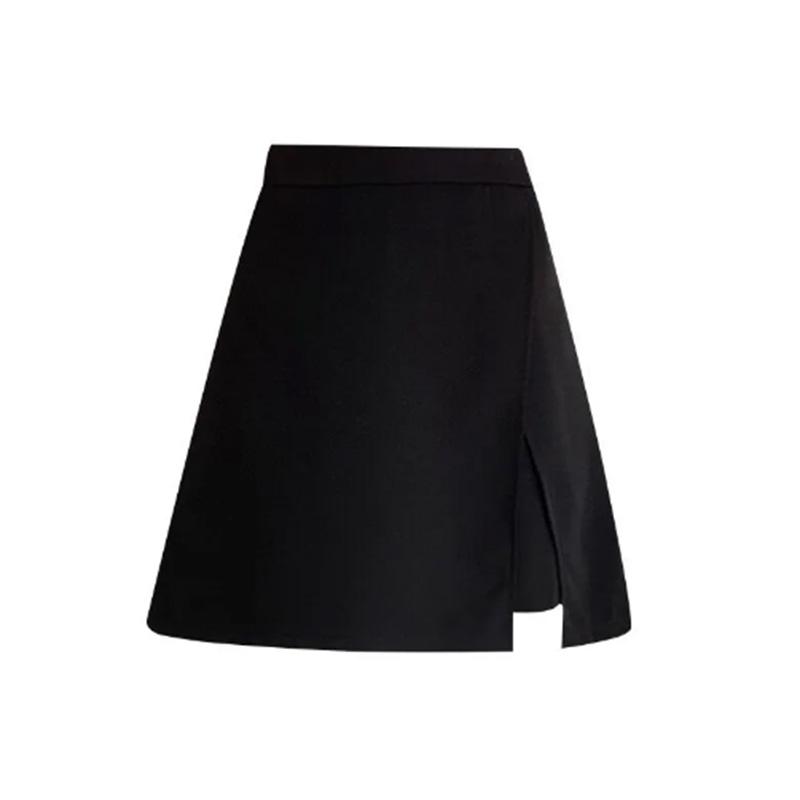 Large Irregular Summer High Waist Split Skirt Women's Pure Desire Style Solid Color Package Hip One-Step Skirt A-line Short Skirt