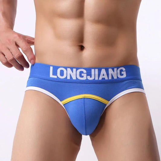1 Piece of Men's Sexy Cotton Briefs U-convex Big Pouch Breathable Briefs Suitable for Young and Middle-aged Men