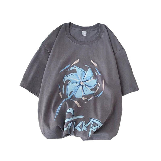 Short-sleeved T-shirt Men's Summer Trend Loose Casual Half-sleeved Shirt All-match Compassionate