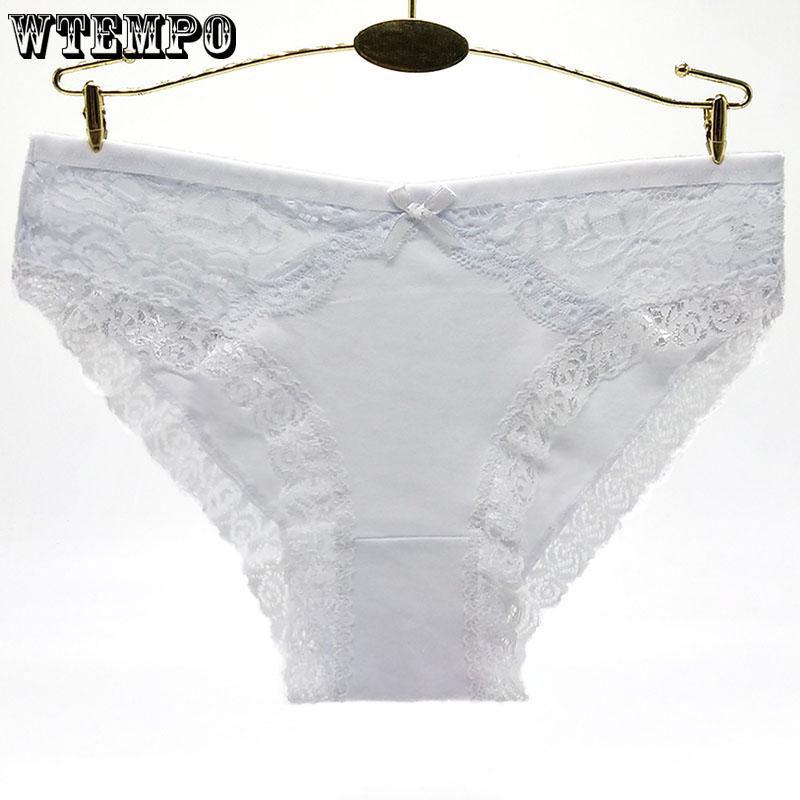 WTEMPO 6 Pcs/Lot sexy lace lady underwear woman panties cotton Lace Panties Everyday Briefs Lingerie