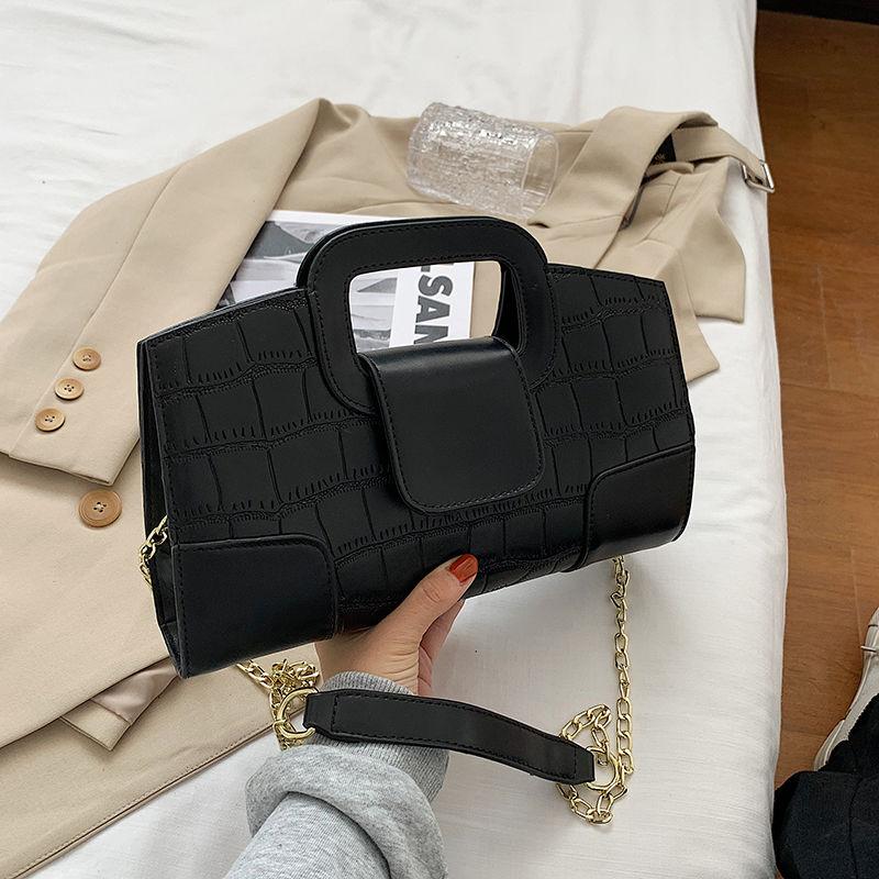 Ladies Chain Bag Trendy Fashion All-match Messenger Bag Elegant Hand-held Small Square Bag