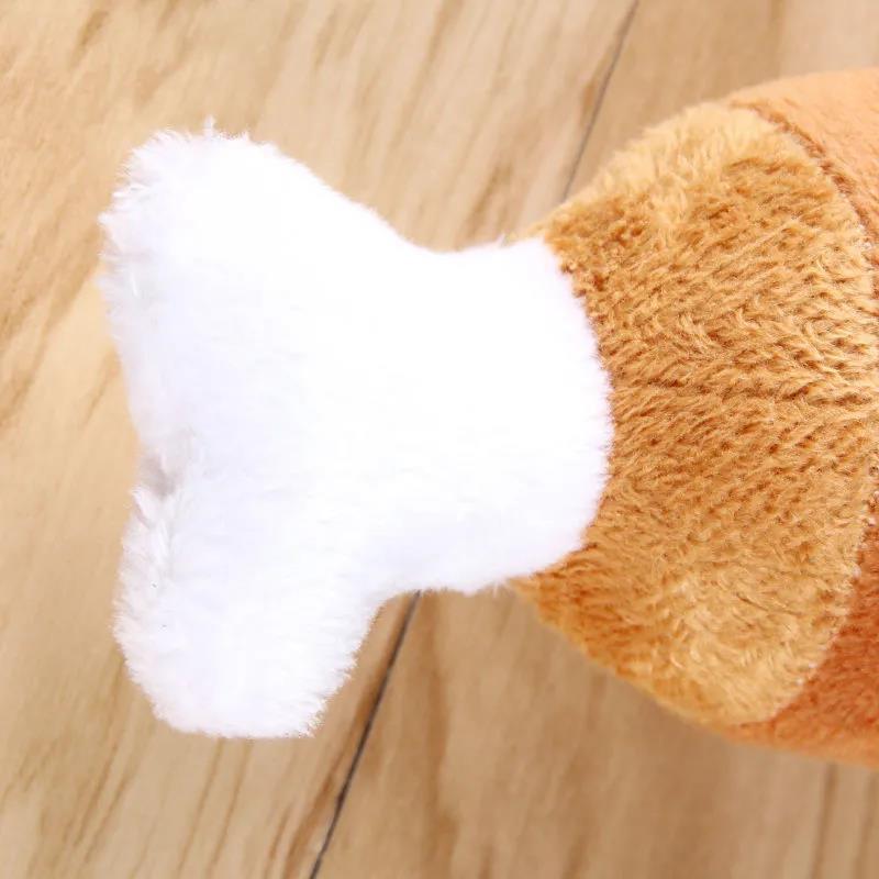 Double Bones Chicken Legs Cotton Toys Vocal Pet Dog Cat Toy Supplies Toy Dog Molar Puppies Medium Large Dog Bite Resistant Chewing Play Fun Toys