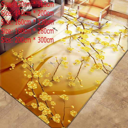 3D Flower Feature Printing Carpet Hallway Doormat Anti - Slip Carpet Absorb Creative Europe Kitchen Mat/Rug