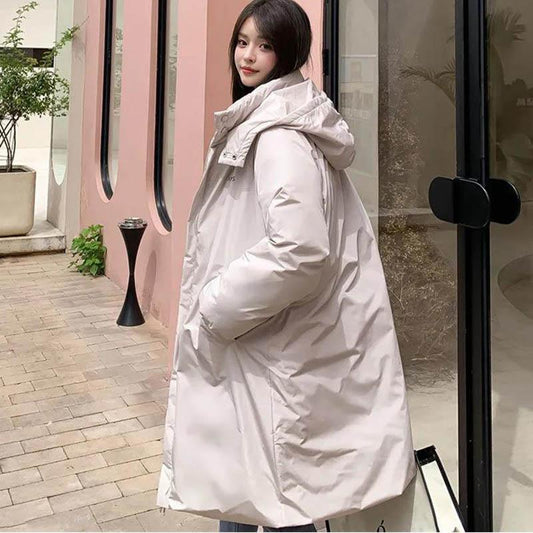 Winter Down Padded Jacket Women's Mid-length Coat Student Cotton-padded Jacket Loose Pie Overcoming