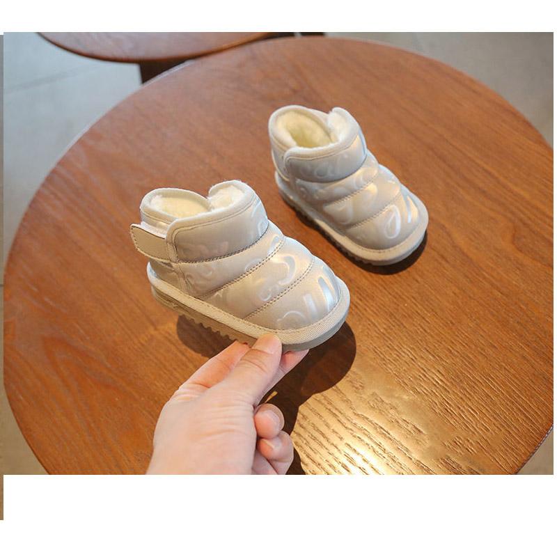 Autumn and Winter Baby Shoes Children 1 Year Old Children's Plush Thick Cotton Shoes Warm Snow Boots Baby Shoes Soft Soled Toddlers
